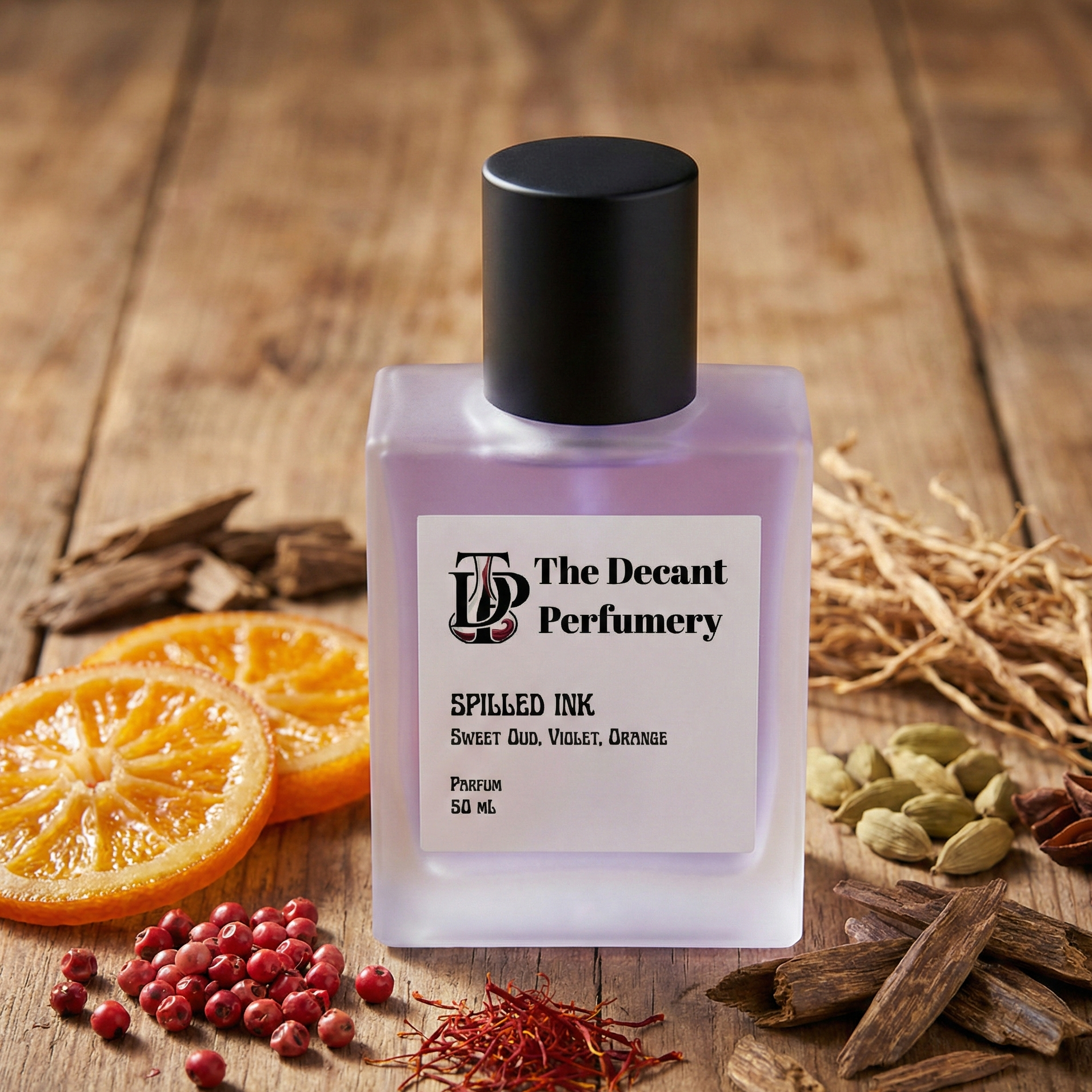 Spilled Ink — Vibrant Saffron & Citrus Oud Parfum
