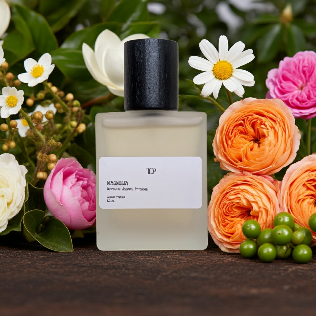 Magnolia | Radiant Purple Bloom & Sun-Drenched Fruit