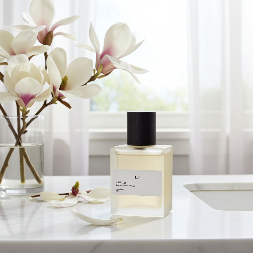 Magnolia | Radiant Purple Bloom & Sun-Drenched Fruit