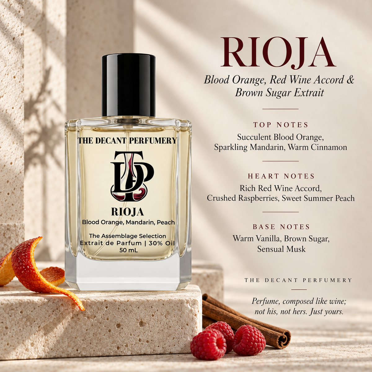 Rioja perfume notes artwork, 4000 by 4000 pixels