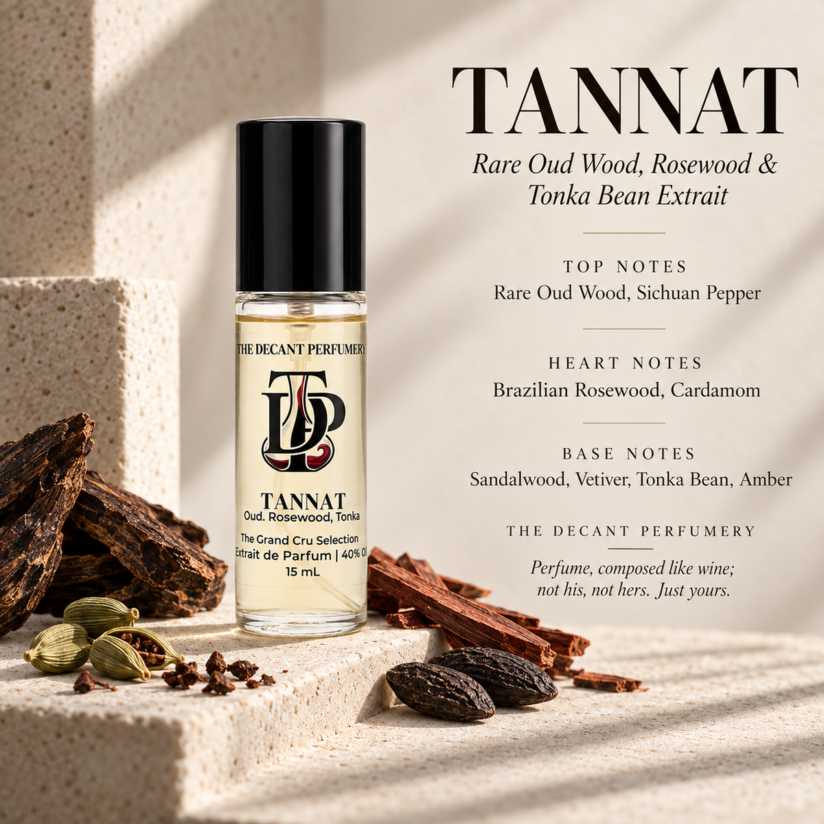 Tannat perfume notes artwork, 4000 by 4000 pixels